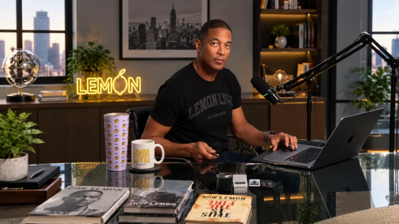 Don Lemon's independent YouTube studio setupDon Lemon's independent YouTube studio setup