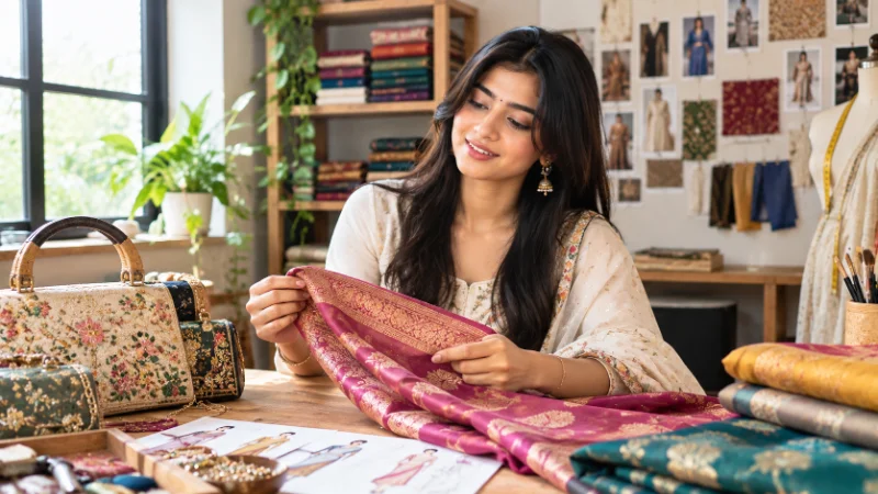 Tanya Mittal reviewing products from her Handmade Love brand