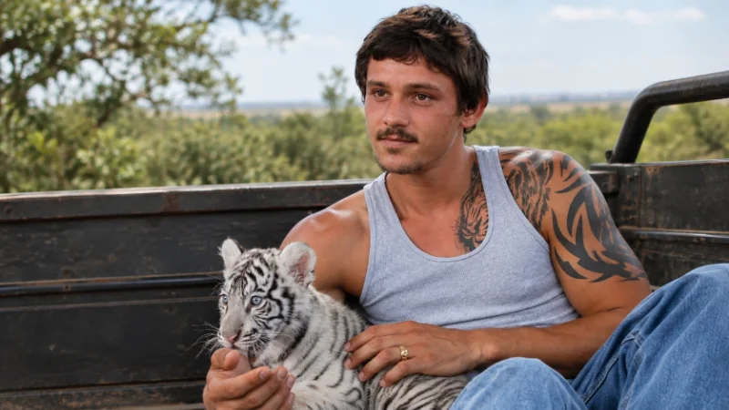 Travis Maldonado near the exotic animal park associated with his life story