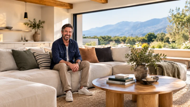 Ray Romano outside a Southern California home